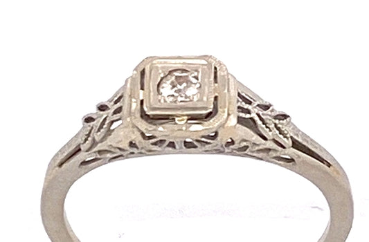 Unveiling a Vintage Treasure: Antique Filigree Solitaire Diamond Ring