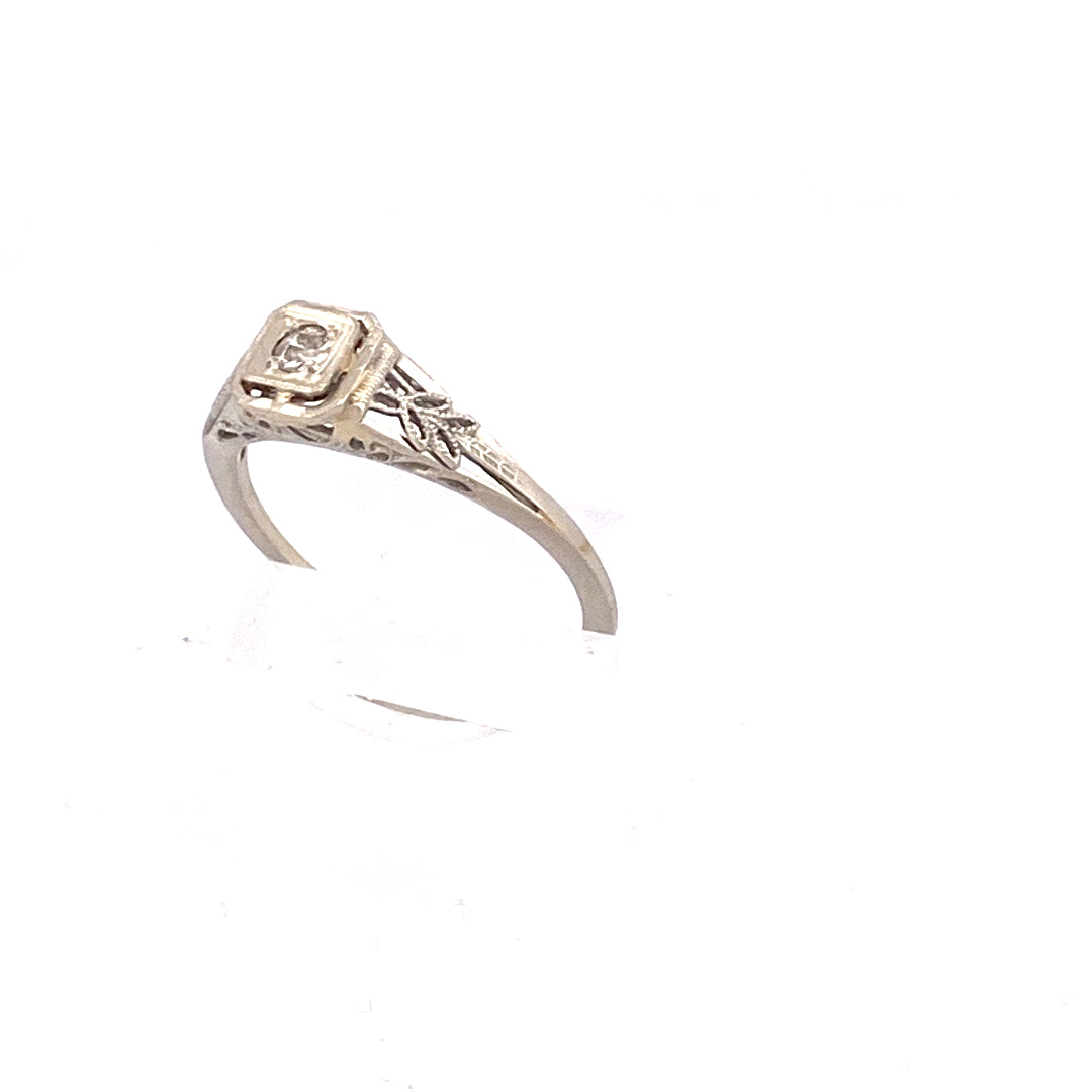 Unveiling a Vintage Treasure: Antique Filigree Solitaire Diamond Ring