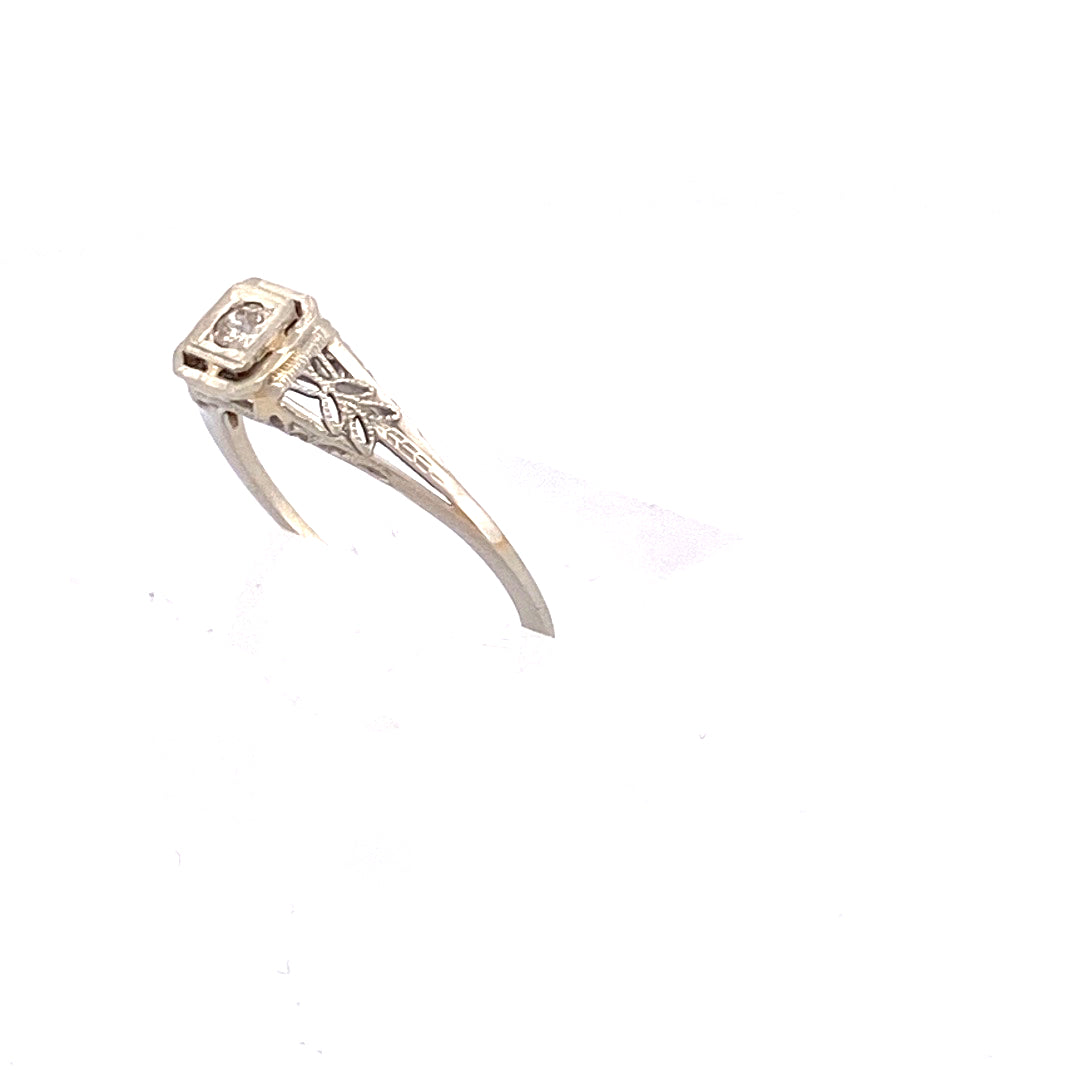 Unveiling a Vintage Treasure: Antique Filigree Solitaire Diamond Ring