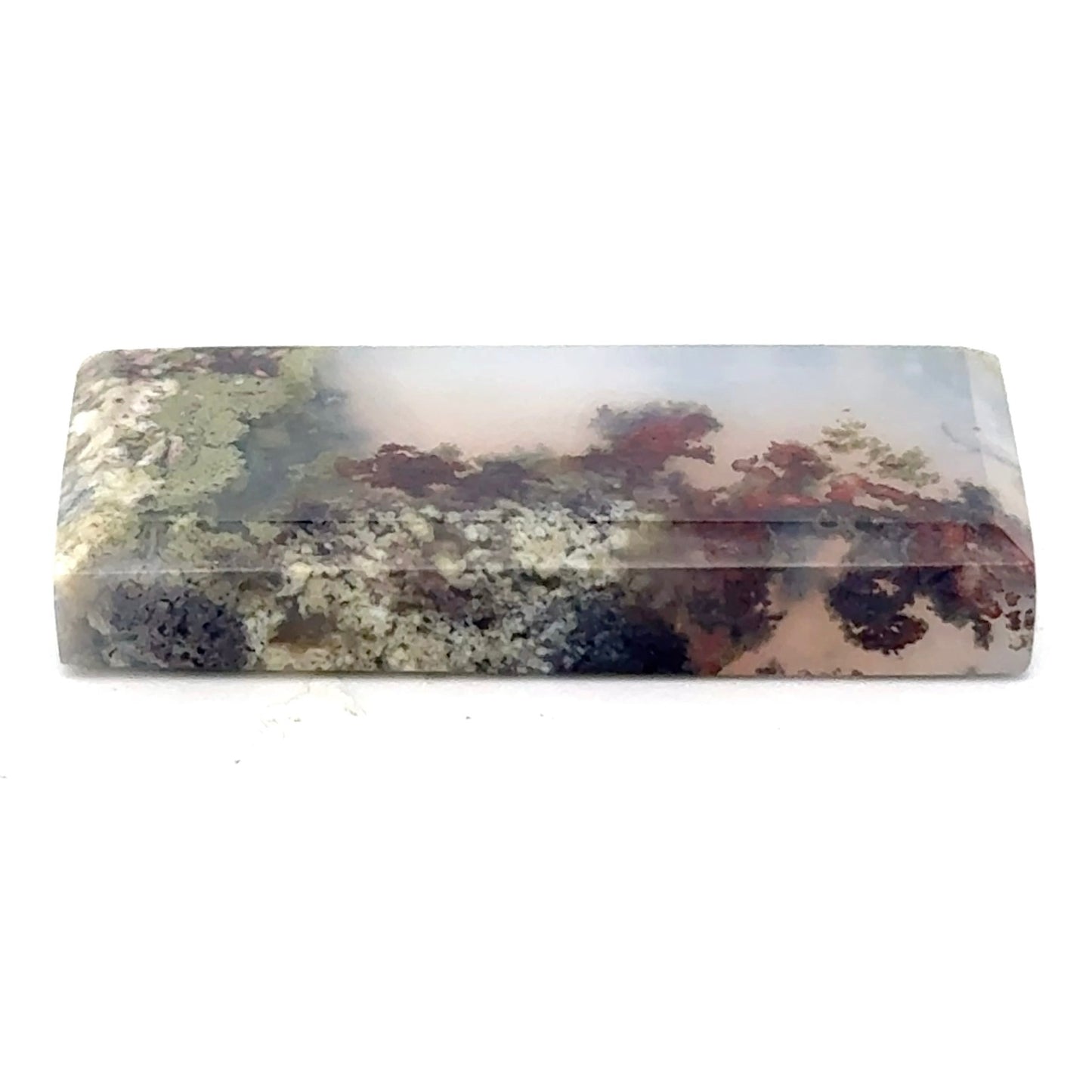 Picture Agate - Rectangular Cut Chalcedony Cabochon