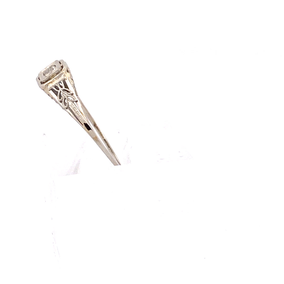 Unveiling a Vintage Treasure: Antique Filigree Solitaire Diamond Ring