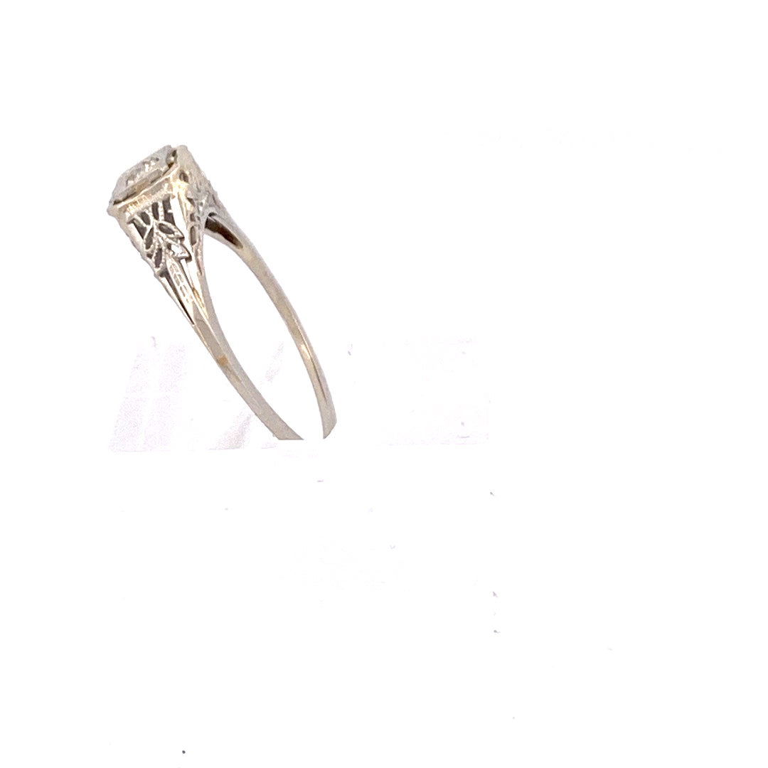 Unveiling a Vintage Treasure: Antique Filigree Solitaire Diamond Ring