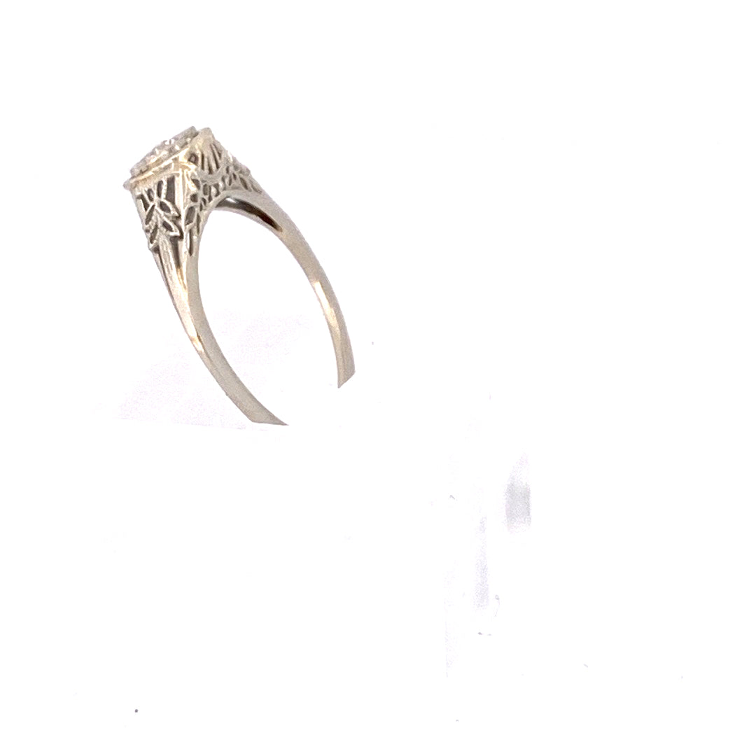 Unveiling a Vintage Treasure: Antique Filigree Solitaire Diamond Ring