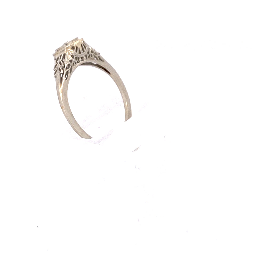 Unveiling a Vintage Treasure: Antique Filigree Solitaire Diamond Ring