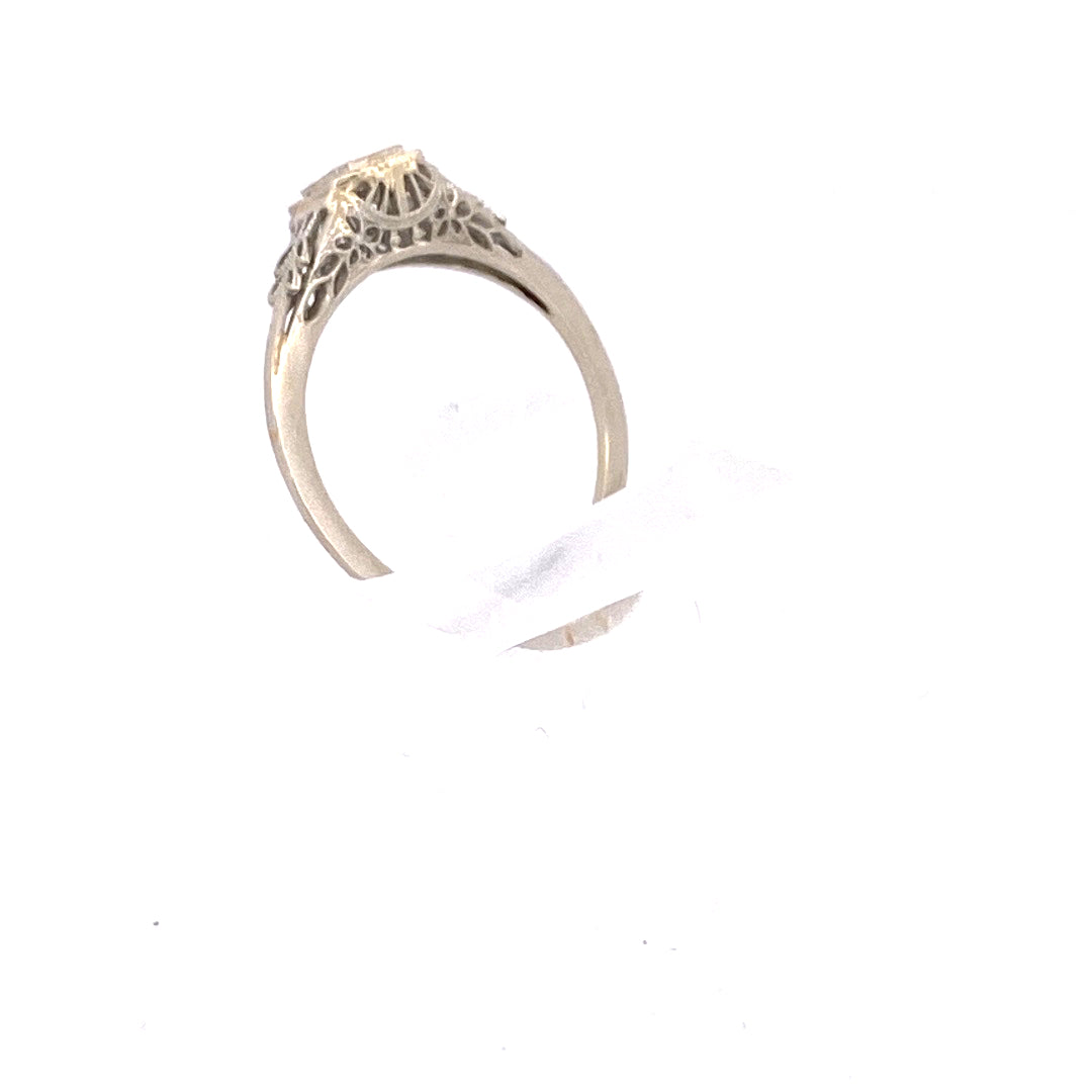 Unveiling a Vintage Treasure: Antique Filigree Solitaire Diamond Ring