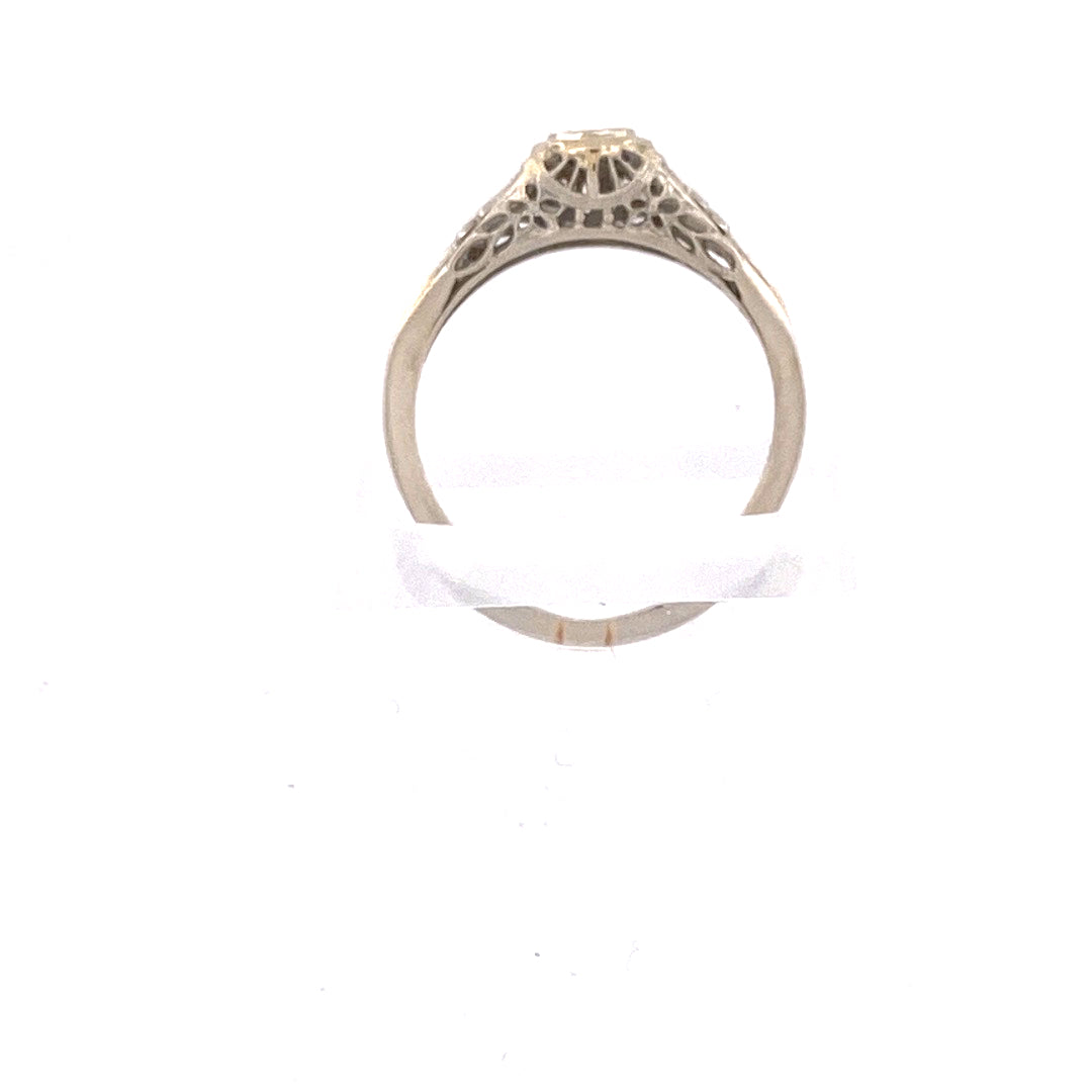 Unveiling a Vintage Treasure: Antique Filigree Solitaire Diamond Ring