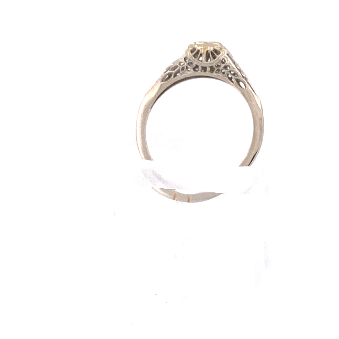 Unveiling a Vintage Treasure: Antique Filigree Solitaire Diamond Ring