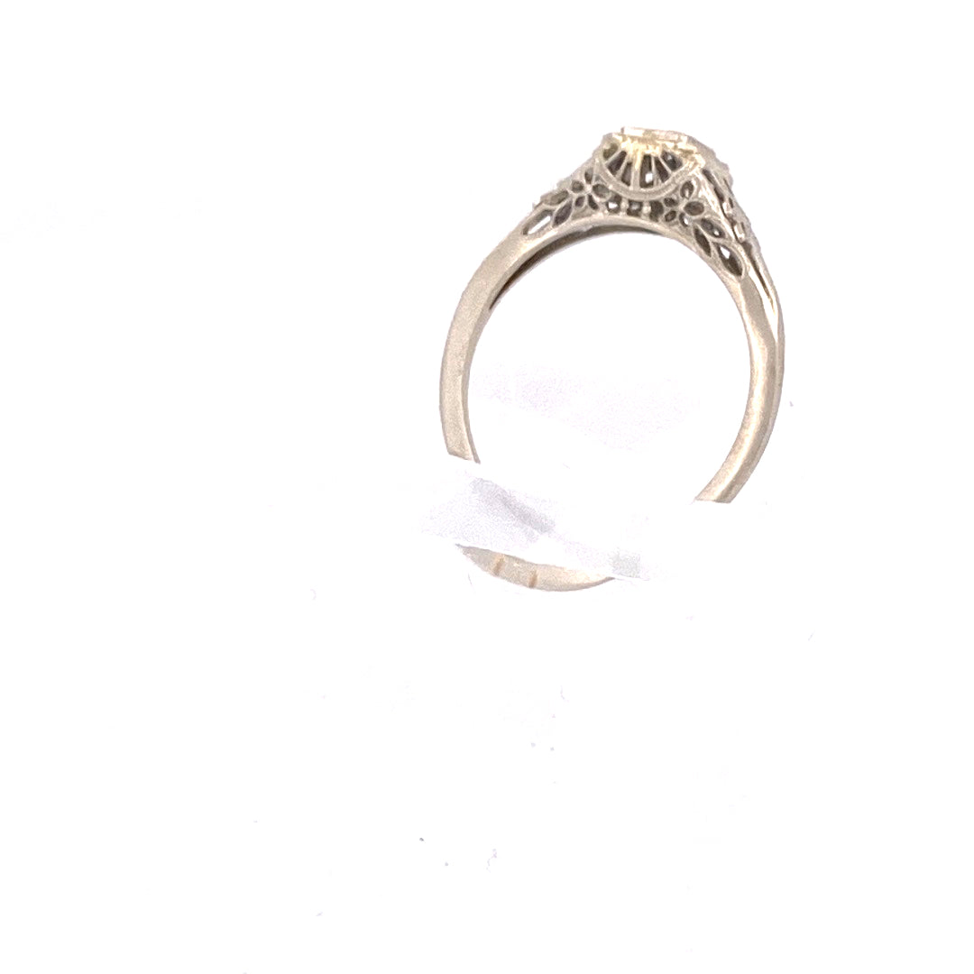 Unveiling a Vintage Treasure: Antique Filigree Solitaire Diamond Ring