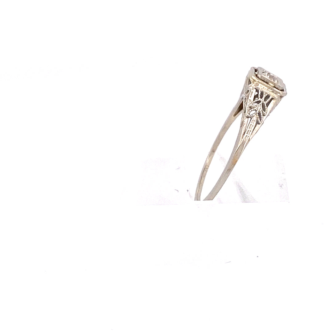 Unveiling a Vintage Treasure: Antique Filigree Solitaire Diamond Ring