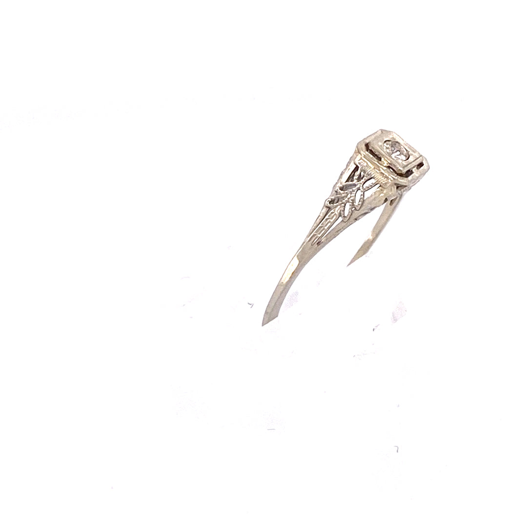 Unveiling a Vintage Treasure: Antique Filigree Solitaire Diamond Ring