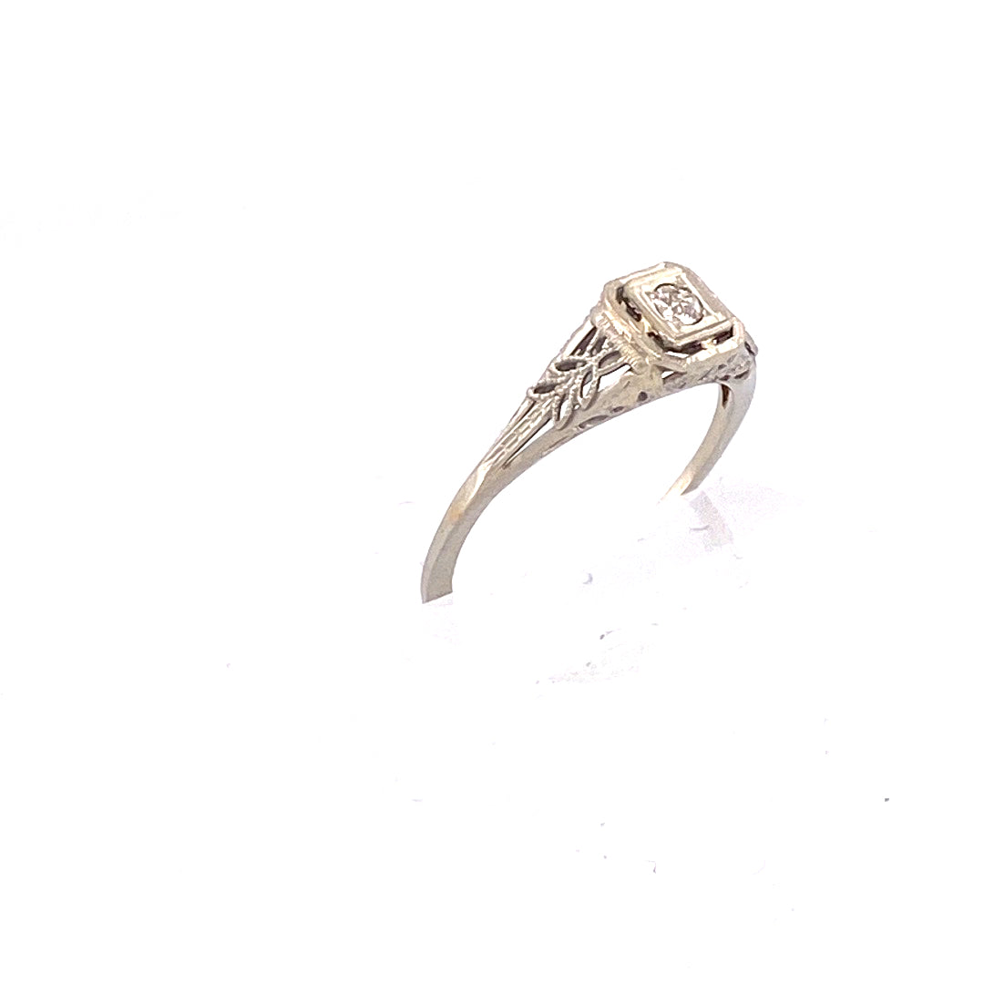 Unveiling a Vintage Treasure: Antique Filigree Solitaire Diamond Ring