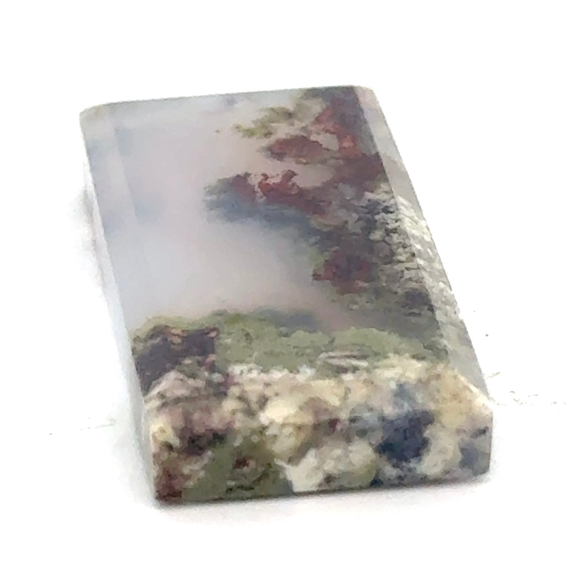 Picture Agate - Rectangular Cut Chalcedony Cabochon