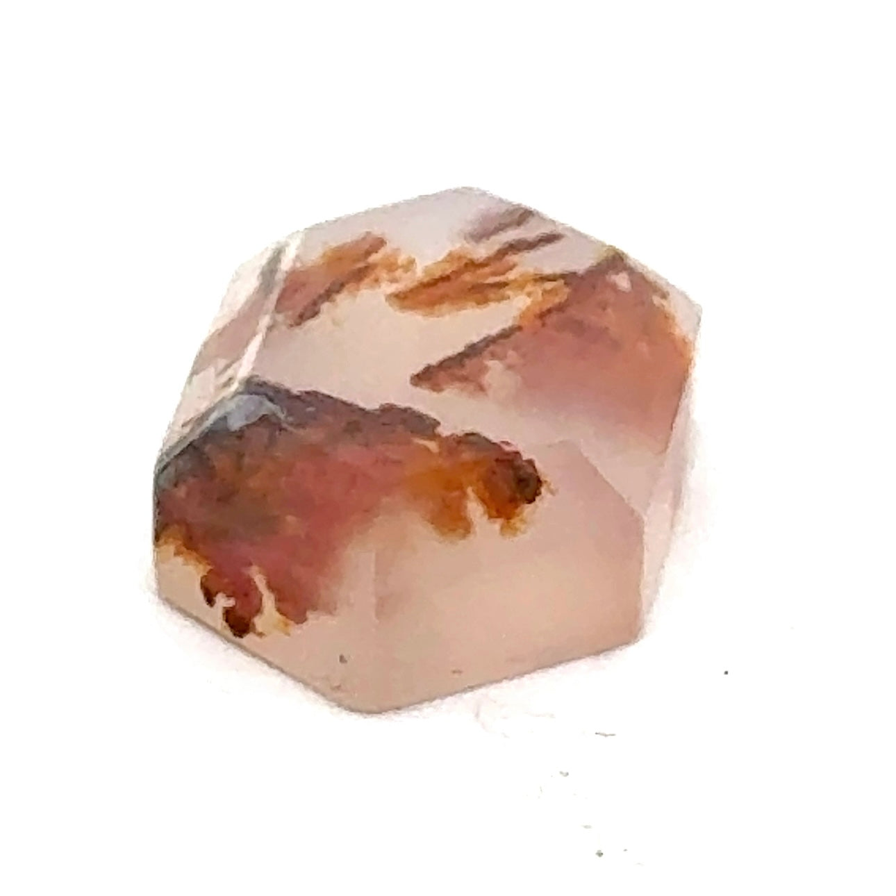 Picture Agate - Hexagonal Cabochon with Fiery Details