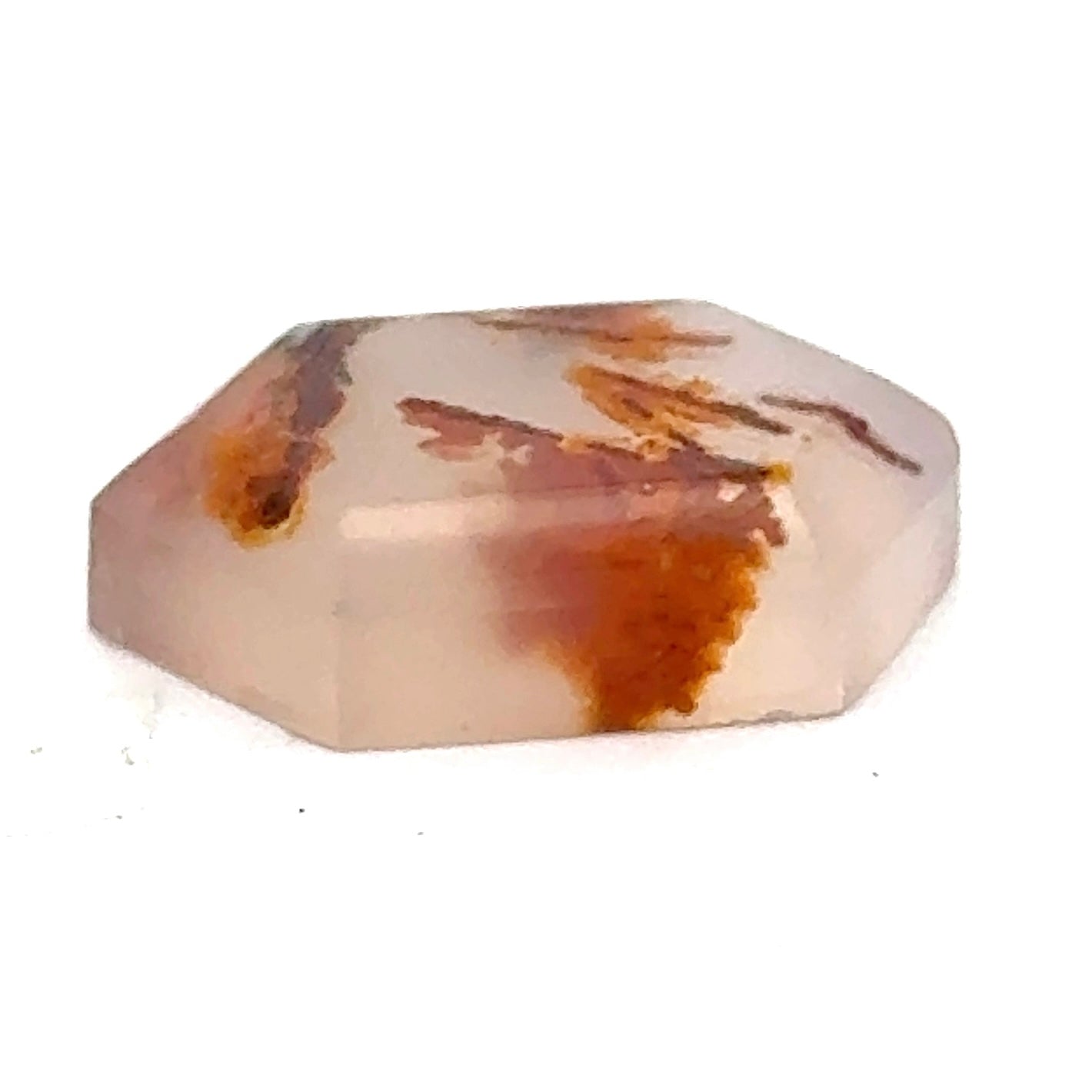 Picture Agate - Hexagonal Cabochon with Fiery Details