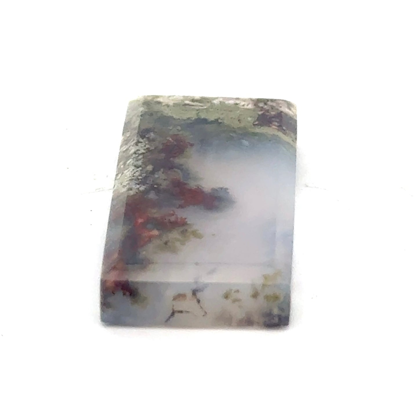 Picture Agate - Rectangular Cut Chalcedony Cabochon