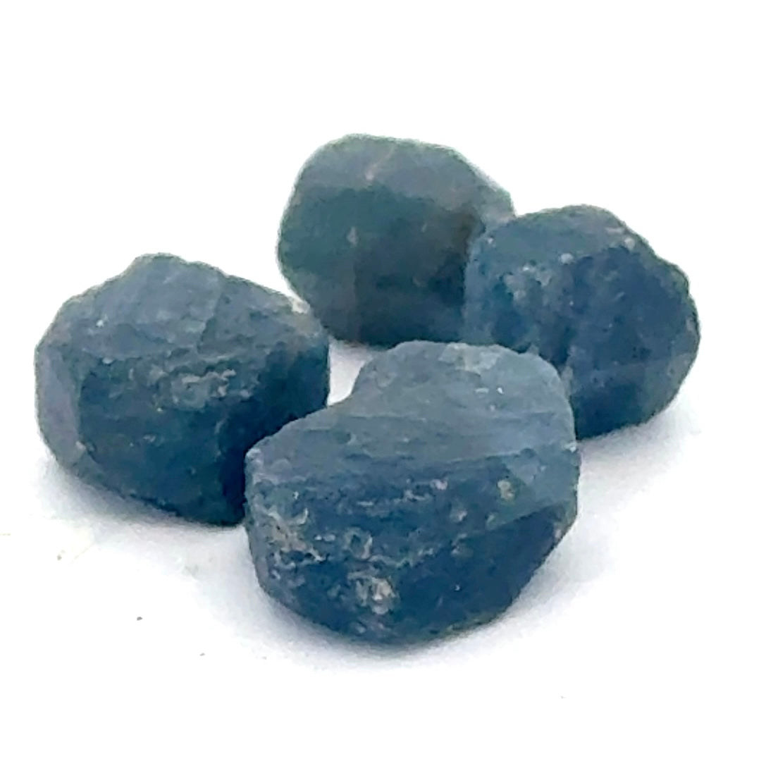 Small Blue Sapphire Rough Crystals from Madagascar - Natural Etch Patterns