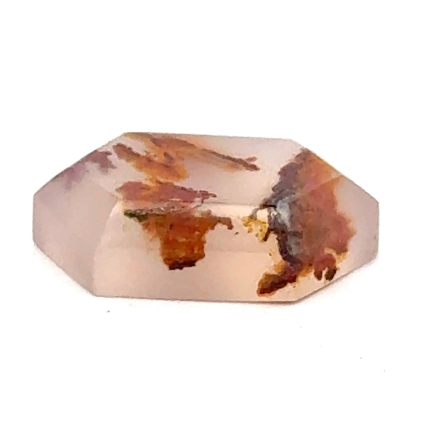 Picture Agate - Hexagonal Cabochon with Fiery Details