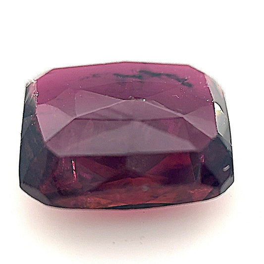 Custom Cut Rhodolite Garnet - 2.50 Carats with Unique Double-Sided Faceting