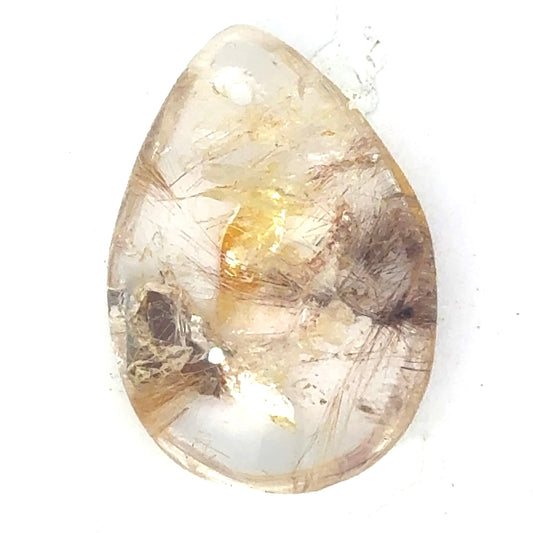 Rutilated Quartz Bead - 26.4 Carats Pear Shape