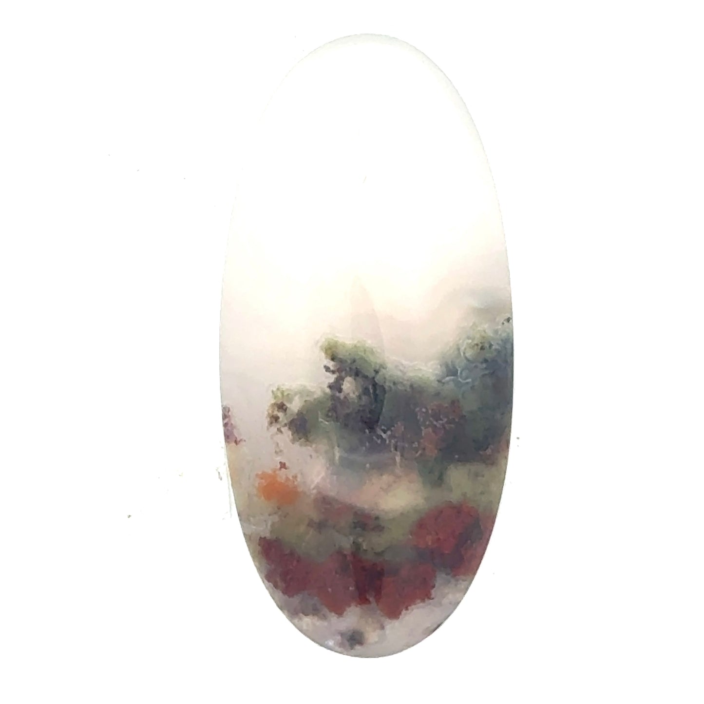 Picture Agate - Oval Cabochon Moss Agate