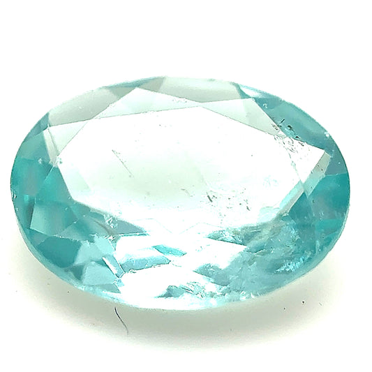 Cuprian Tourmaline - 1.035 Carats Oval Mixed Cut (Available for Recutting)