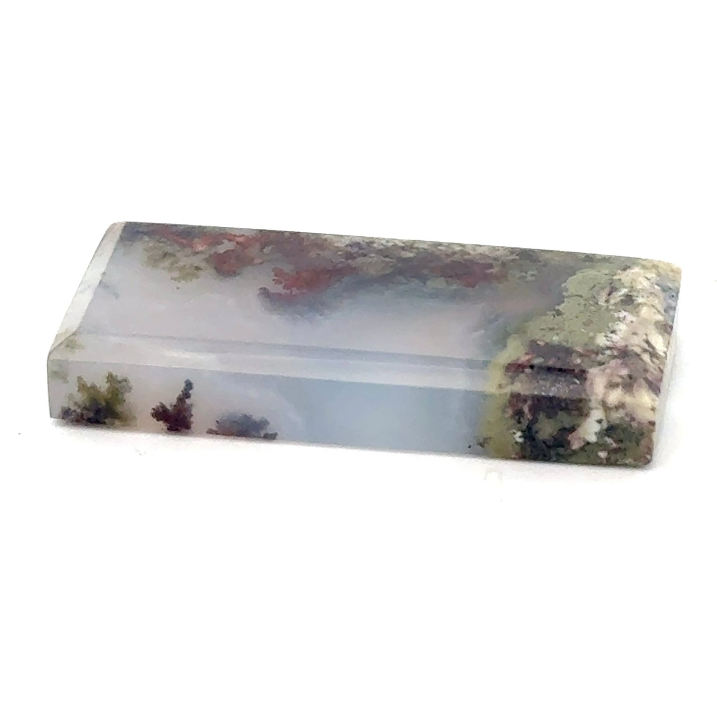 Picture Agate - Rectangular Cut Chalcedony Cabochon