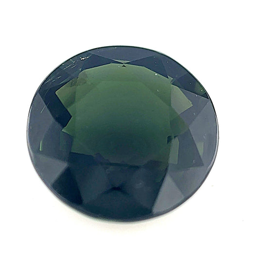 Dark Green Tourmaline - Native Round Cut