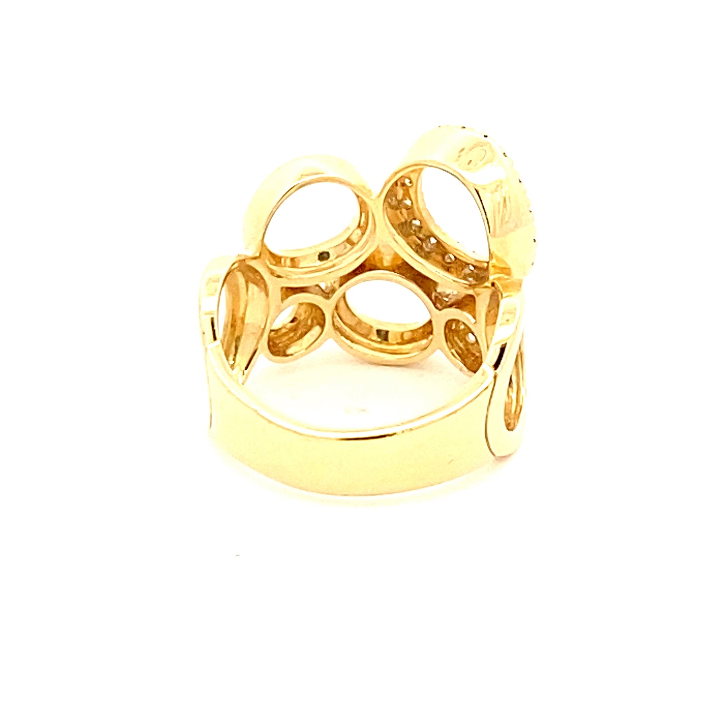 Discover a Treasure: 14k Yellow Gold Fashion Circle Ring with Diamonds (On Consignment)